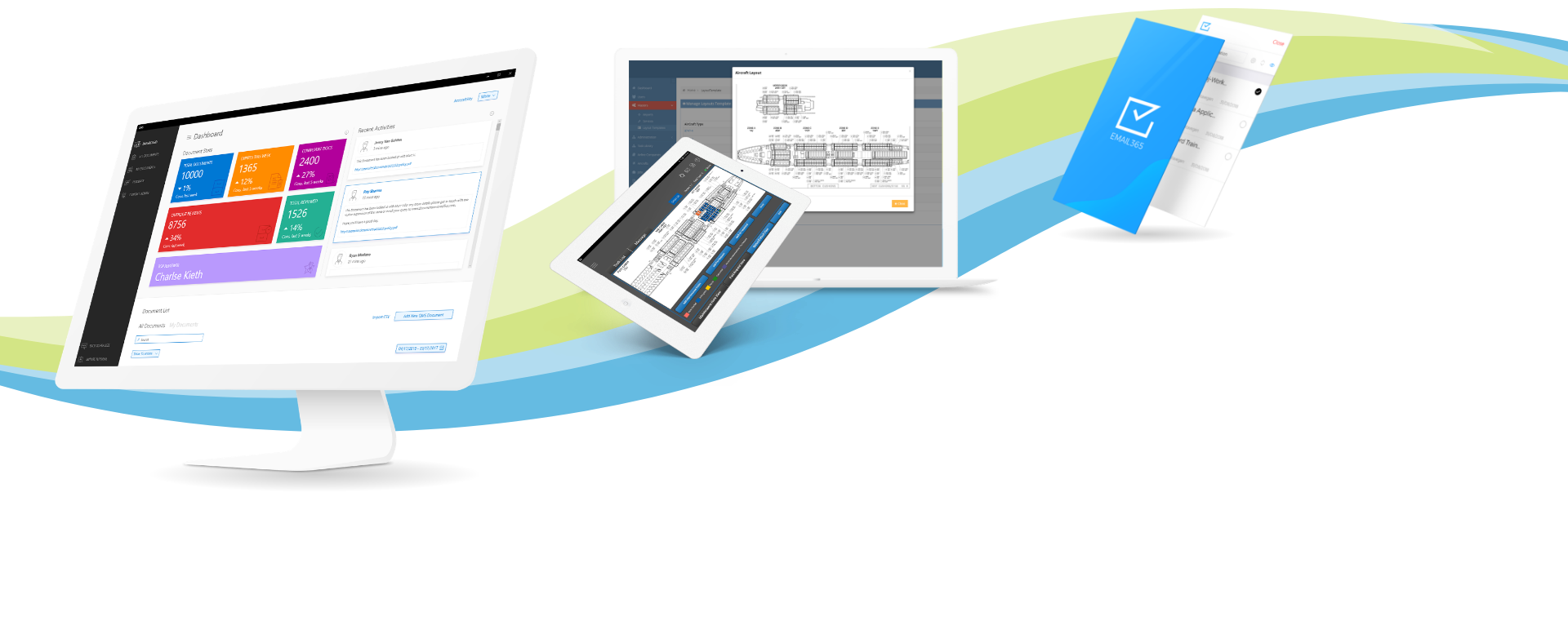 Monitor showing SharePoint Intranet