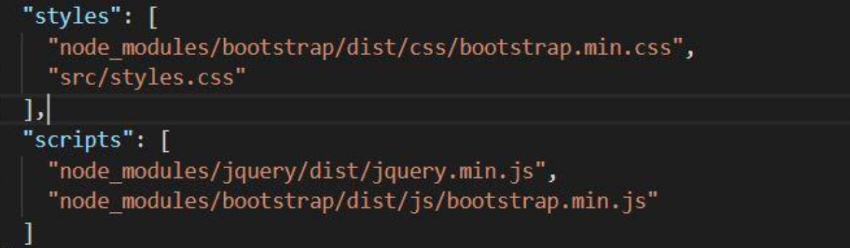 After successfully running the above command, let's import it into the angular.json file