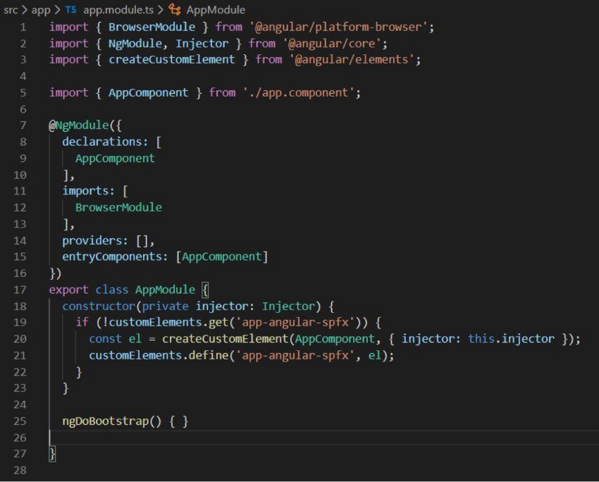 Now, app.module.ts should look like