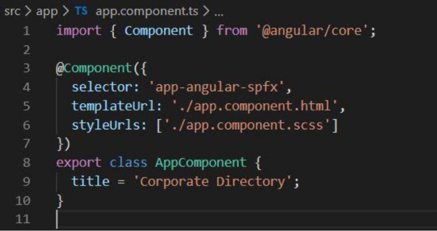 Finally, Modify index.html by removing default <app-root></app-root> tag, and add <app-angular-spfx></app-angular-spfx>