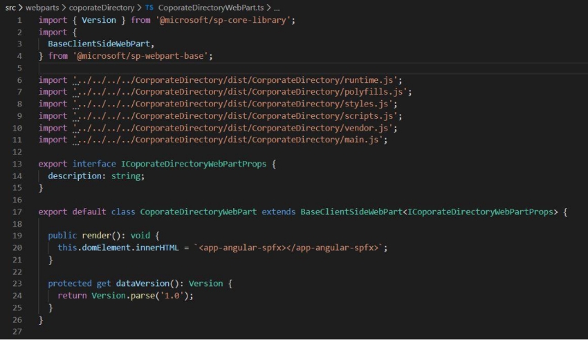 Put Angular's custom element into render() method